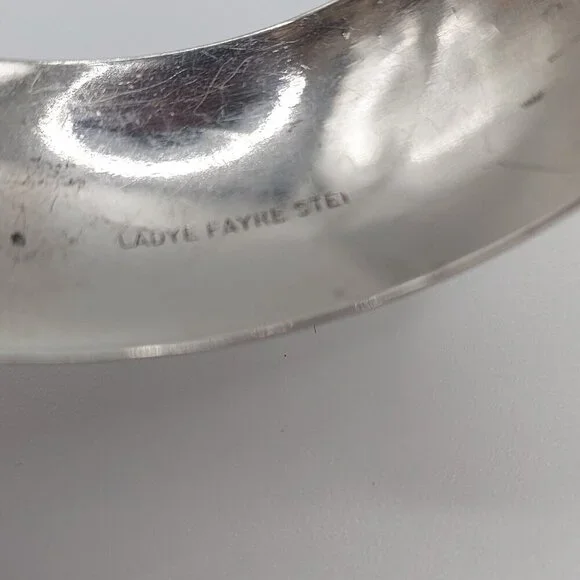 Ladye Fayre Vintage Signed Sterling Cuff Bracelet - Picture 3 of 6
